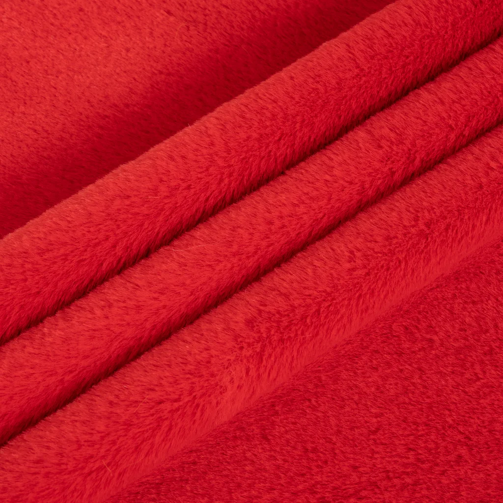7 mm Plush Fabric - TTM Series - TTM-001 - Red