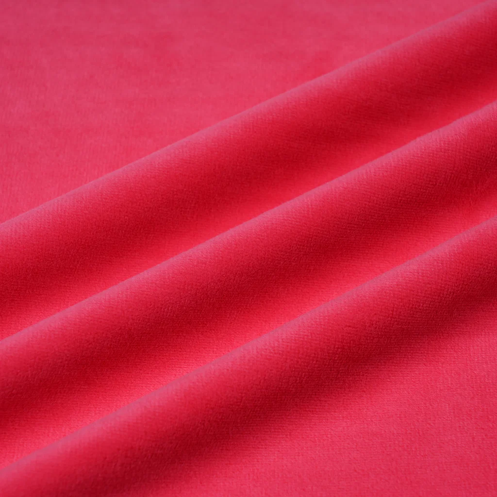 1 mm Plush Fabric - A Series - A149 - Rose Red