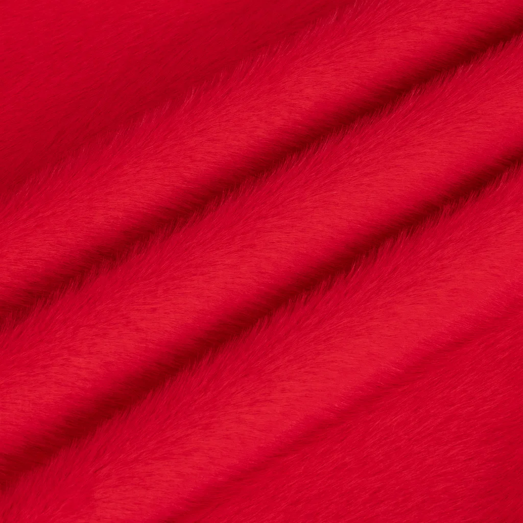 8-12 mm Plush Fabric - XJD Series - XJD-001 - Red