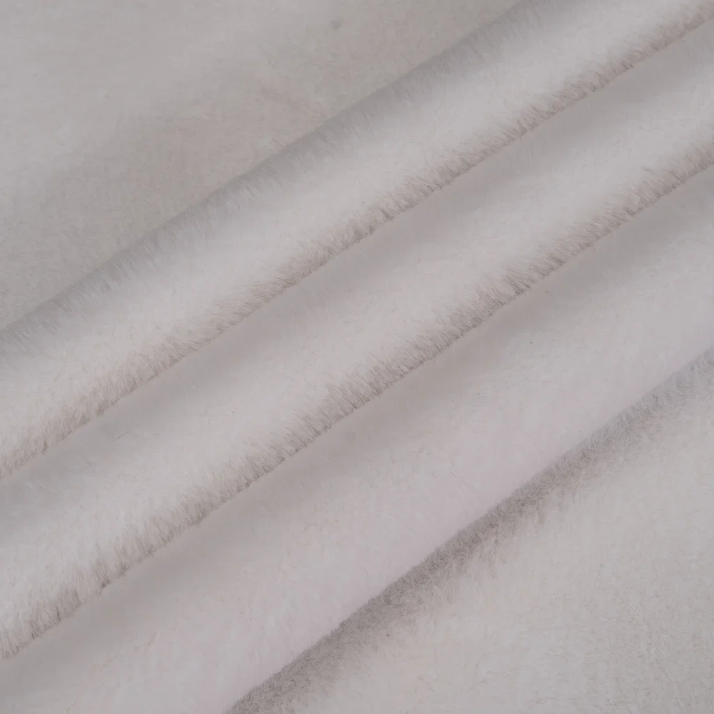 7 mm Plush Fabric - TTM Series - TTM-002 - Bleached White