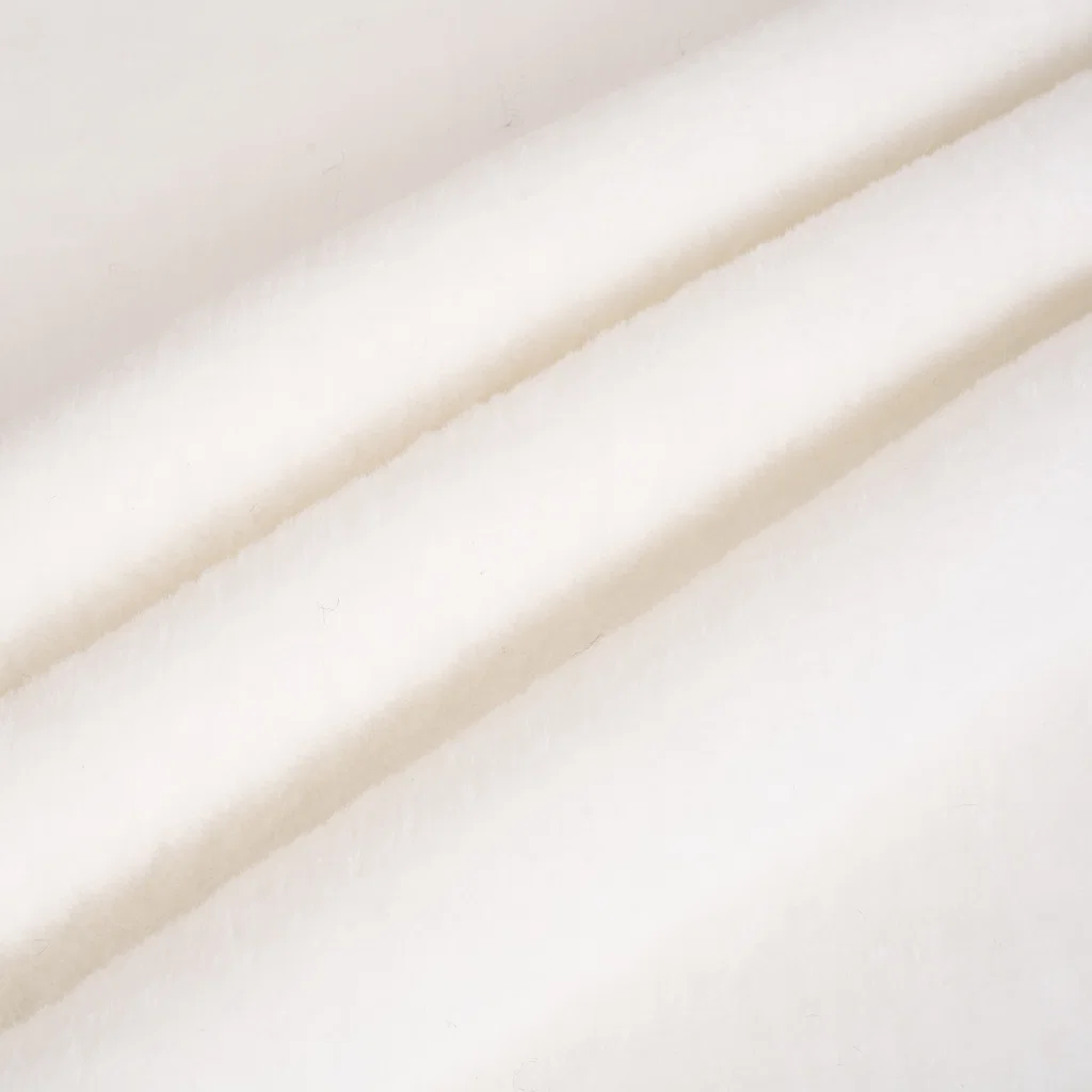 10 mm Plush Fabric - BLR Series - BLR-002 - Natural White